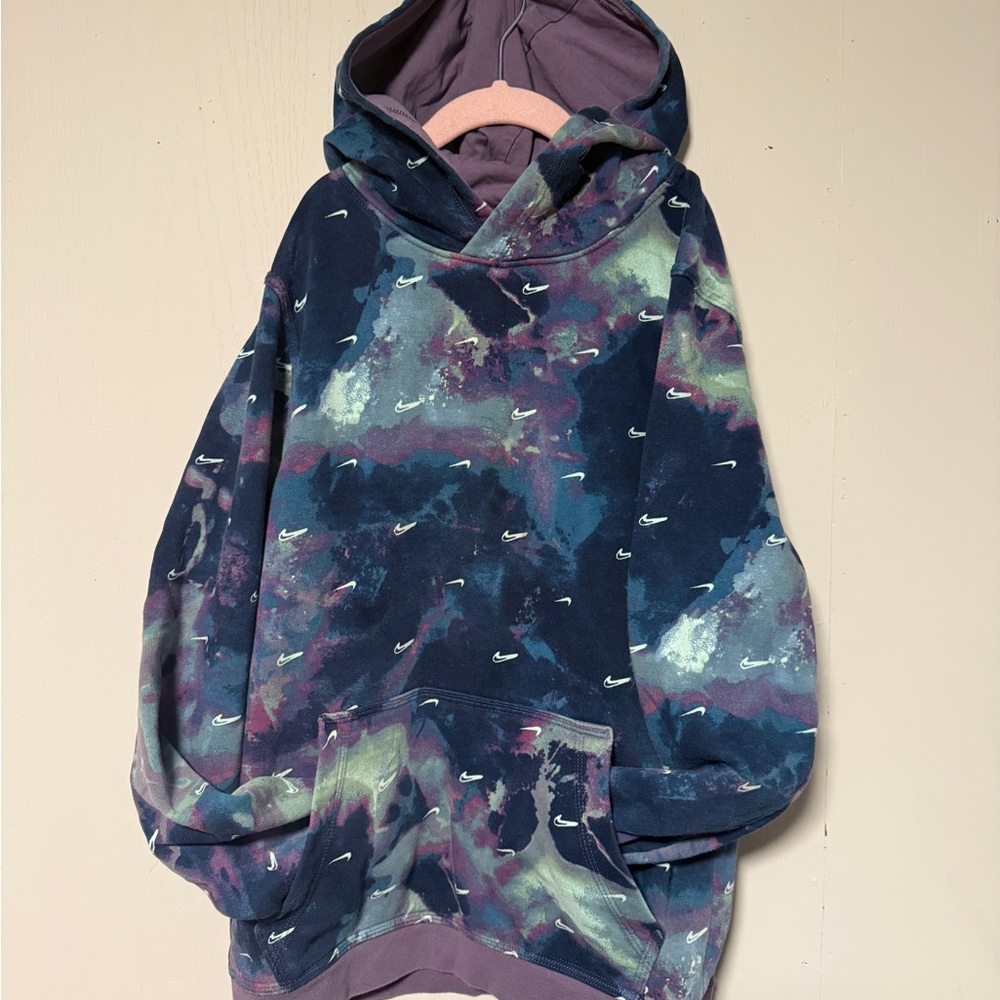 Nike Blue and Purple Cosmic Sweatshirt youth XL (12/14)